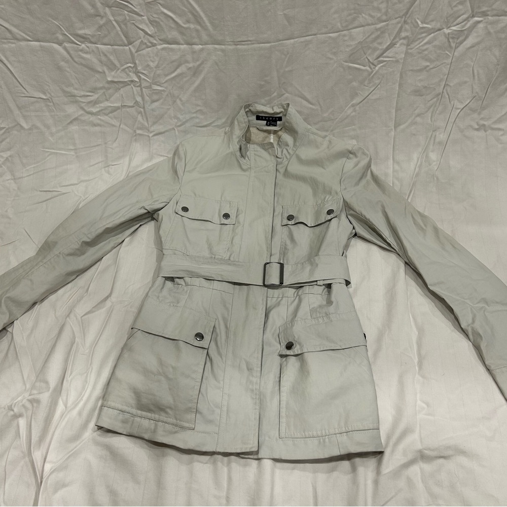Theory clay-colored rain jacket